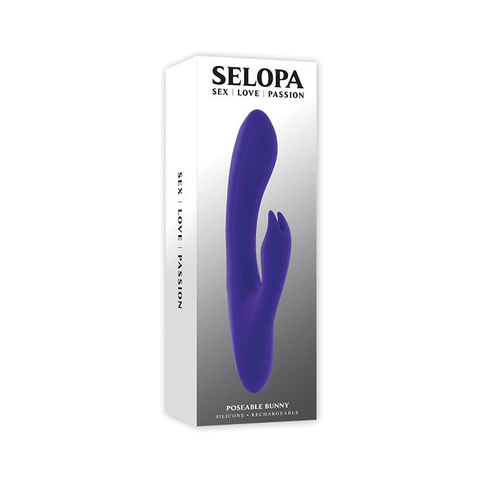Selopa Poseable Bunny Rabbit Vibrator - Purple
